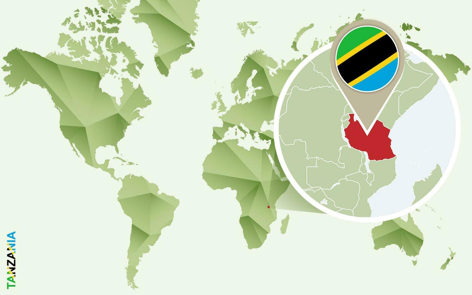 infographic voor Tanzania, gedetailleerd kaart van Tanzania met vlag. vector