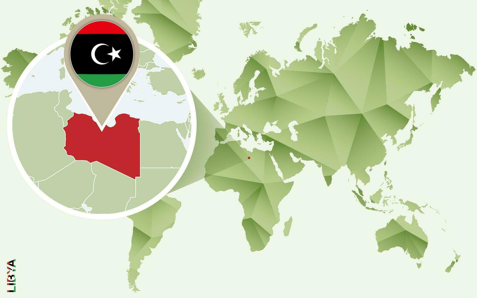 infographic voor Libië, gedetailleerd kaart van Libië met vlag. vector