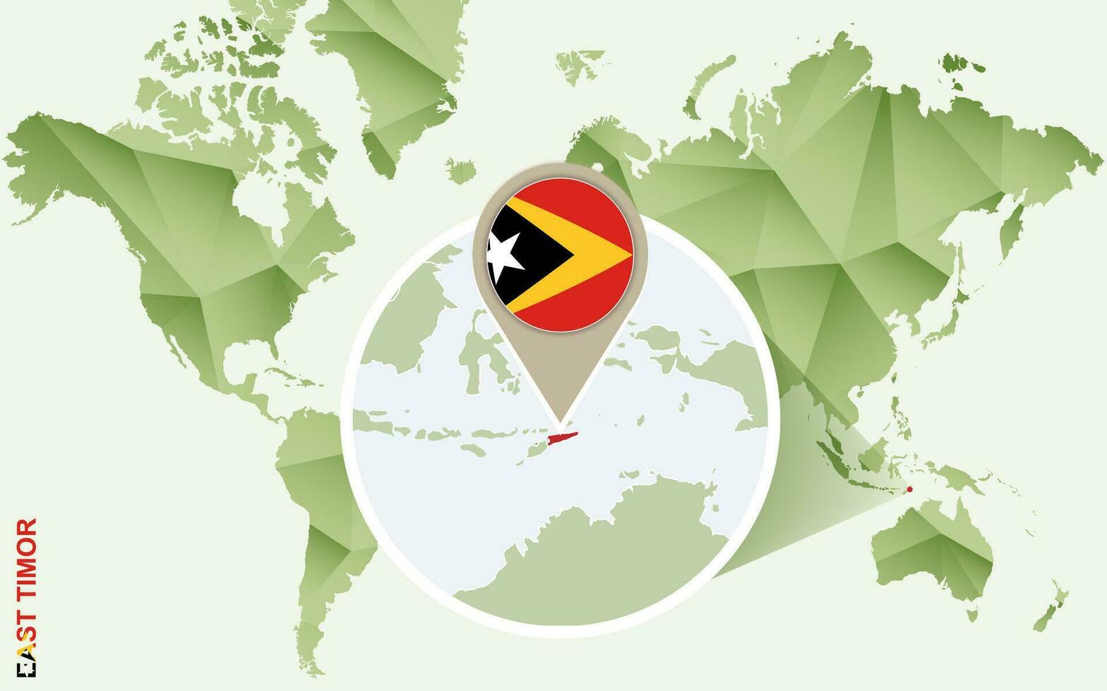 infographic voor oosten- Timor, gedetailleerd kaart van oosten- Timor met vlag. vector