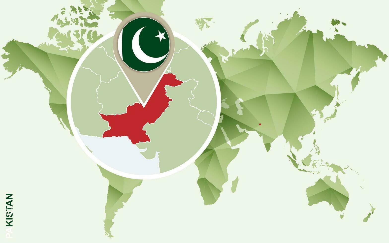 infographic voor Pakistan, gedetailleerd kaart van Pakistan met vlag. vector