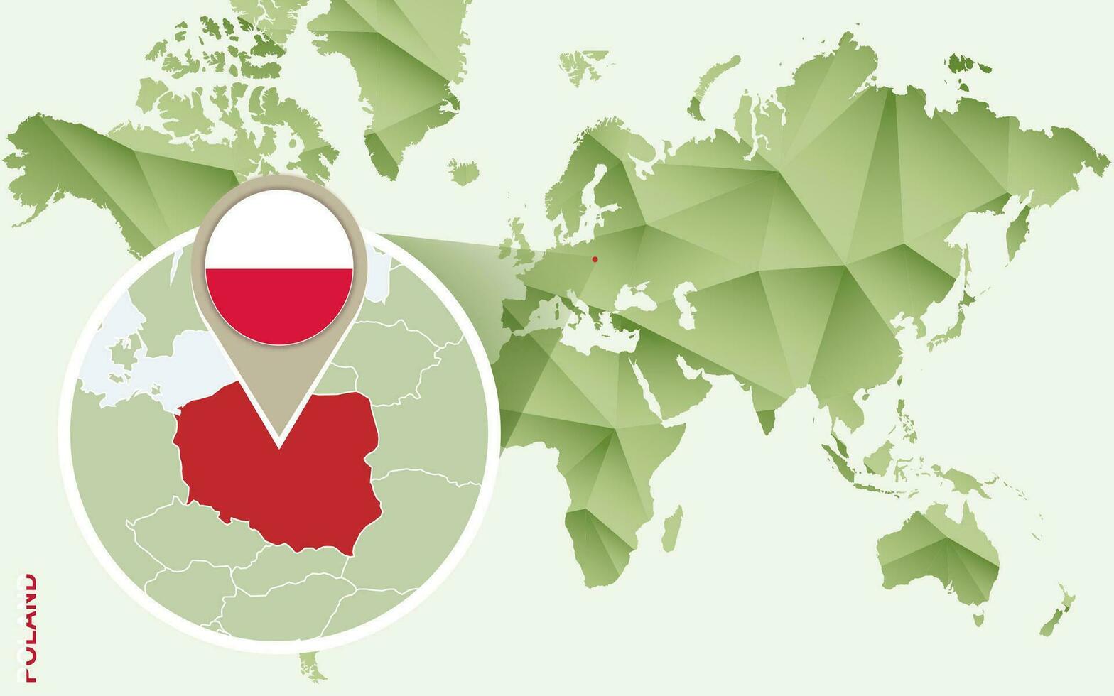 infographic voor Polen, gedetailleerd kaart van Polen met vlag. vector