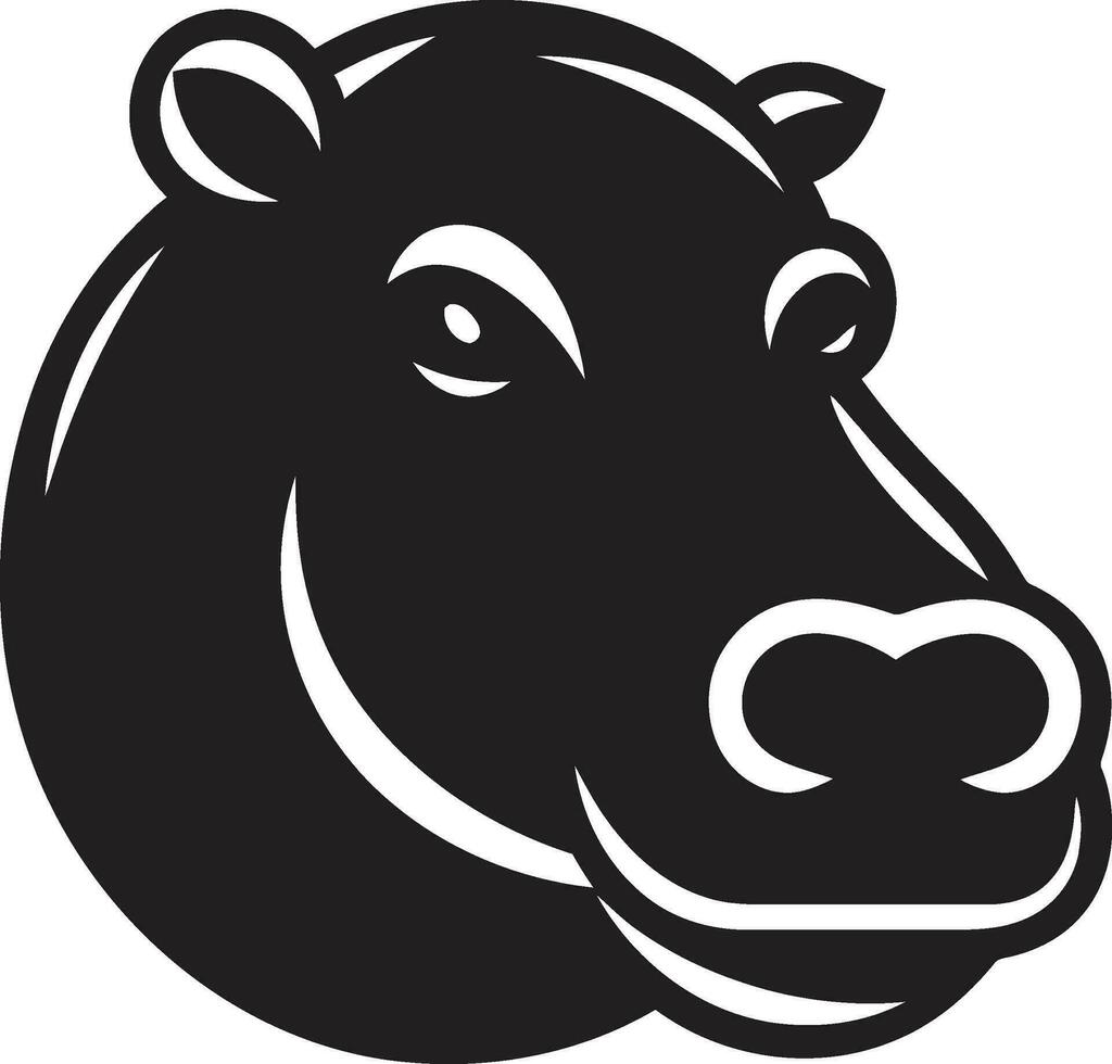 nijlpaard in vlucht vector silhouet majestueus nijlpaard embleem voor uw merk