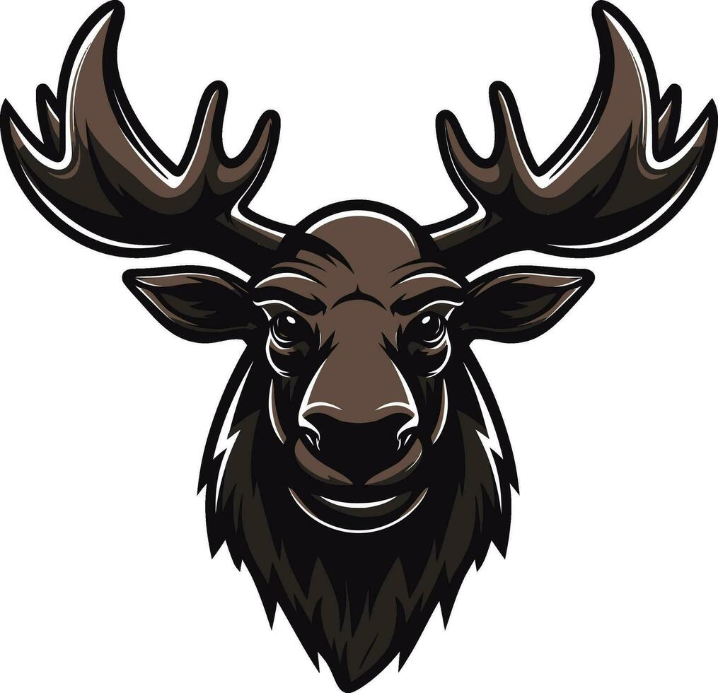 elegant zwart eland icoon met genade en stijl eland profiel in artistiek flair vector