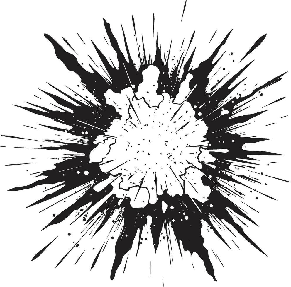 kaboom grappig ontwerp explosief embleem in zwart grappig boek gevolg zwart logo ontwerp met explosie vector