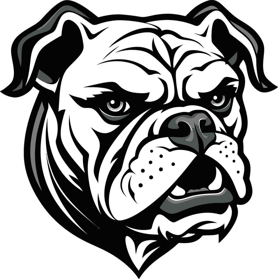 vector kunstenaarstalent opnieuw gedefinieerd bulldog embleem bulldog vasthoudendheid onthuld zwart logo met bulldog