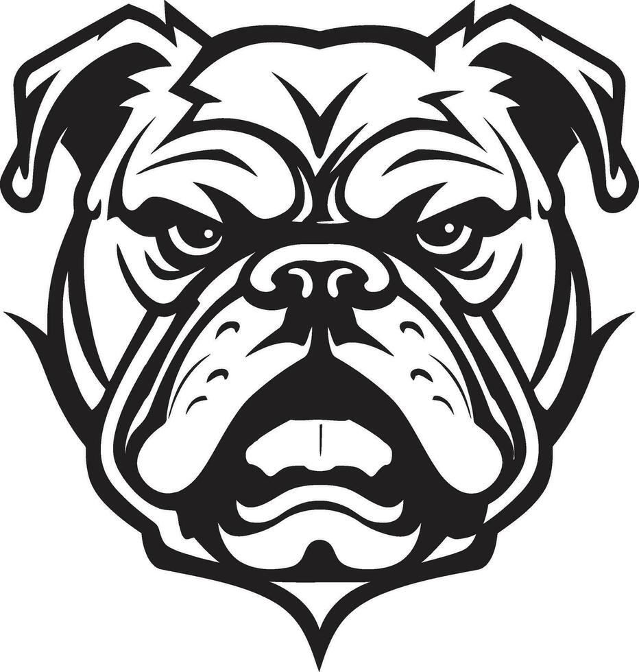 voortreffelijk hond kunst bulldog in zwart vector bulldog geest zwart logo met iconisch hond