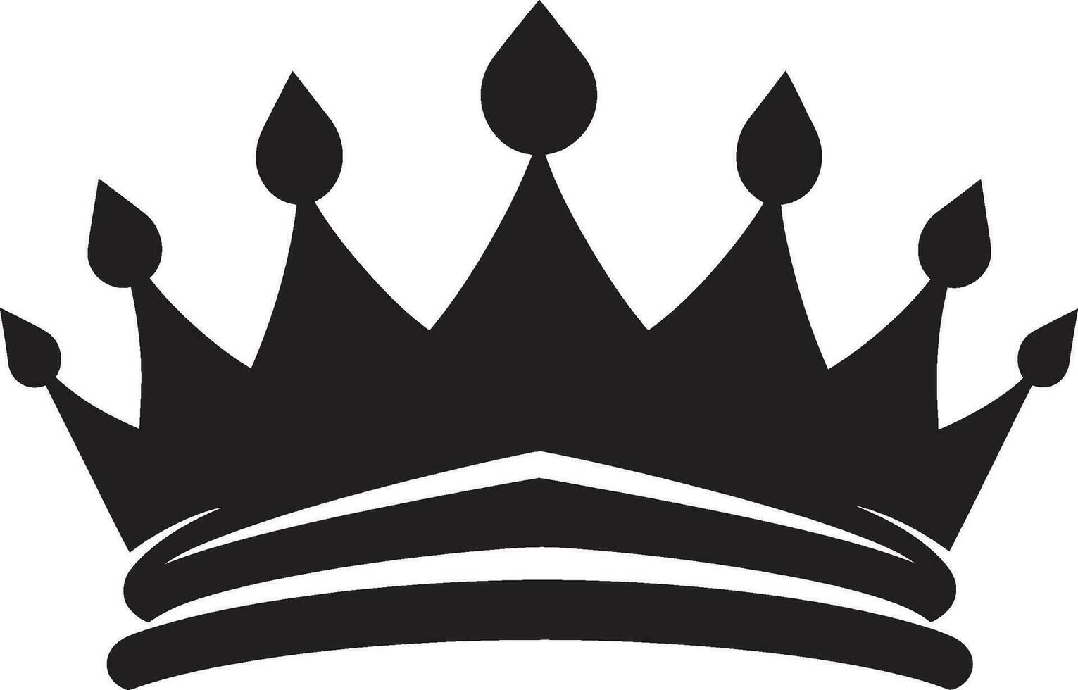 kroon van uitmuntendheid zwart logo met icoon zwart en vorstelijk kroon vector symbool