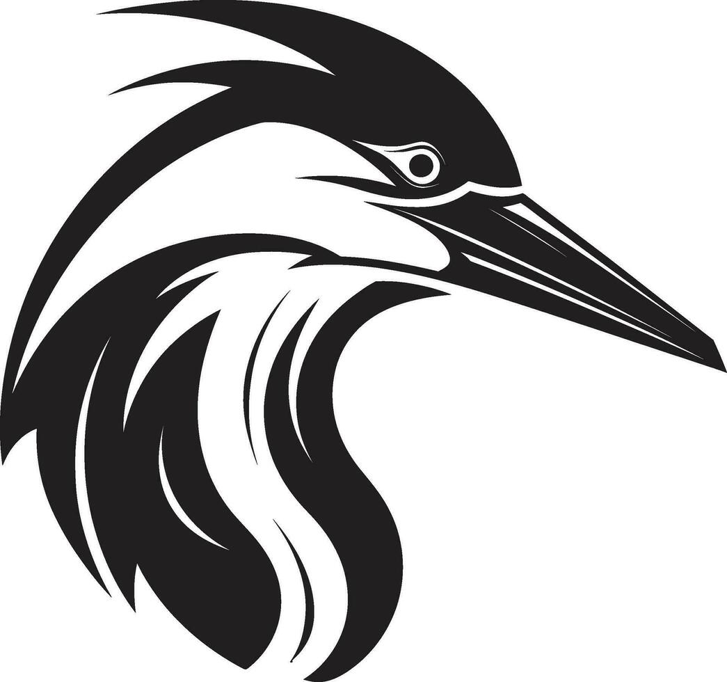 majestueus reiger grafisch ontwerp reiger majesteit in vector kunstvorm