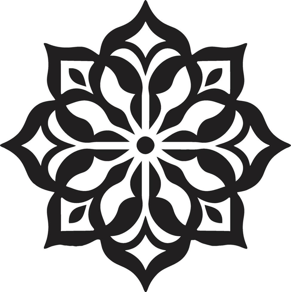 Arabisch elegantie in monochroom bloemen tegels icoon meetkundig patronen Arabisch bloemen logo ontwerp vector