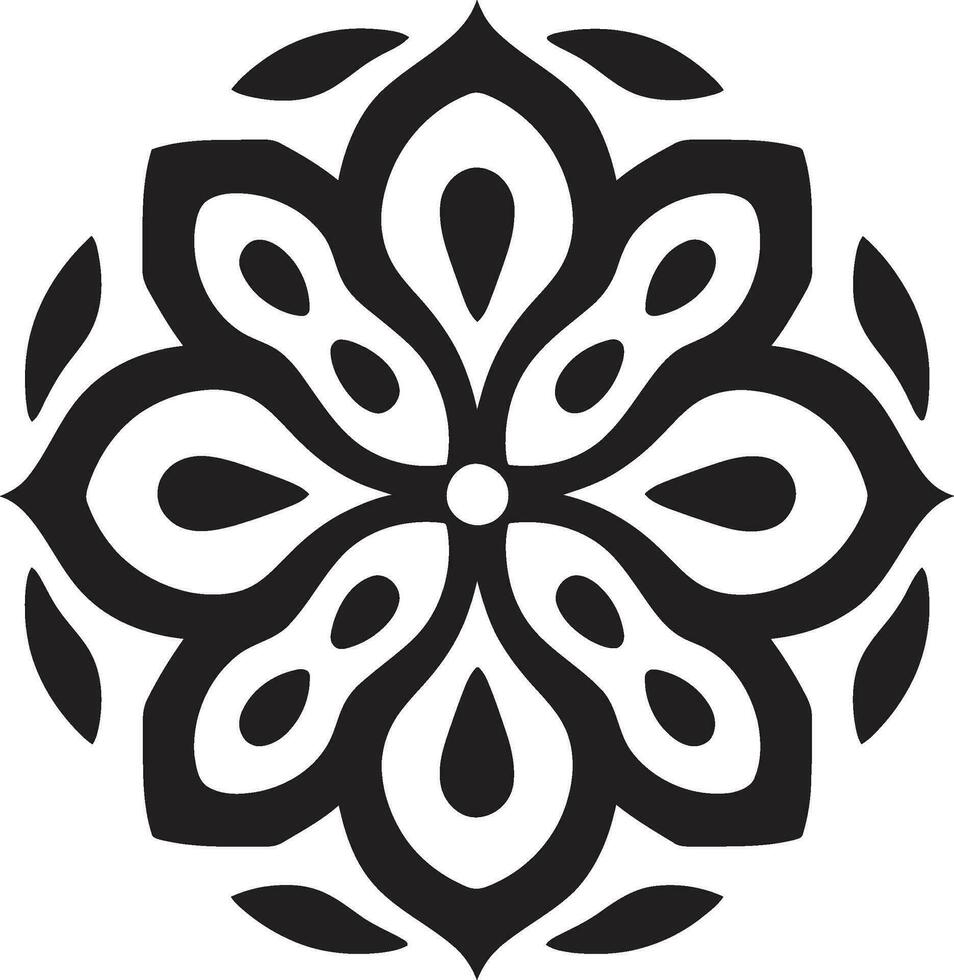 bloemen schoonheid in zwart Arabisch logo meesterschap Arabisch elegantie onthuld bloemen patroon icoon vector