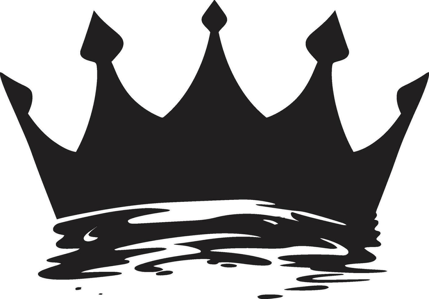 zwart en vorstelijk kroon vector symbool Koninklijk meesterschap kroon logo in monochroom