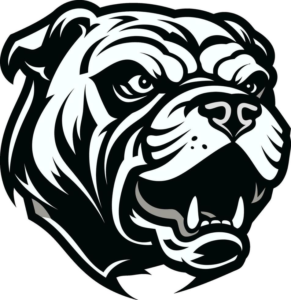 bulldog macht zwart logo ontwerp met icoon zwart en stoutmoedig bulldog vector icoon