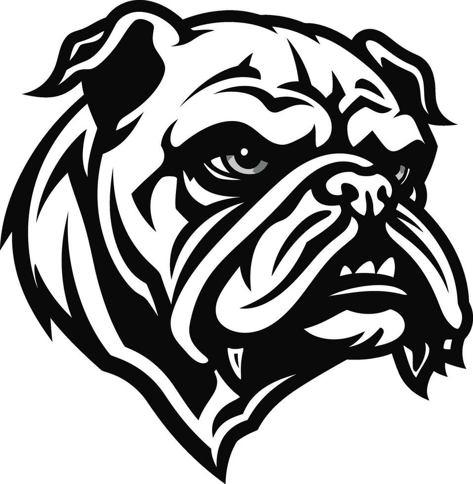 krachtig poten zwart bulldog icoon in vector elegant bulldog bulldog net zo een logo ontwerp