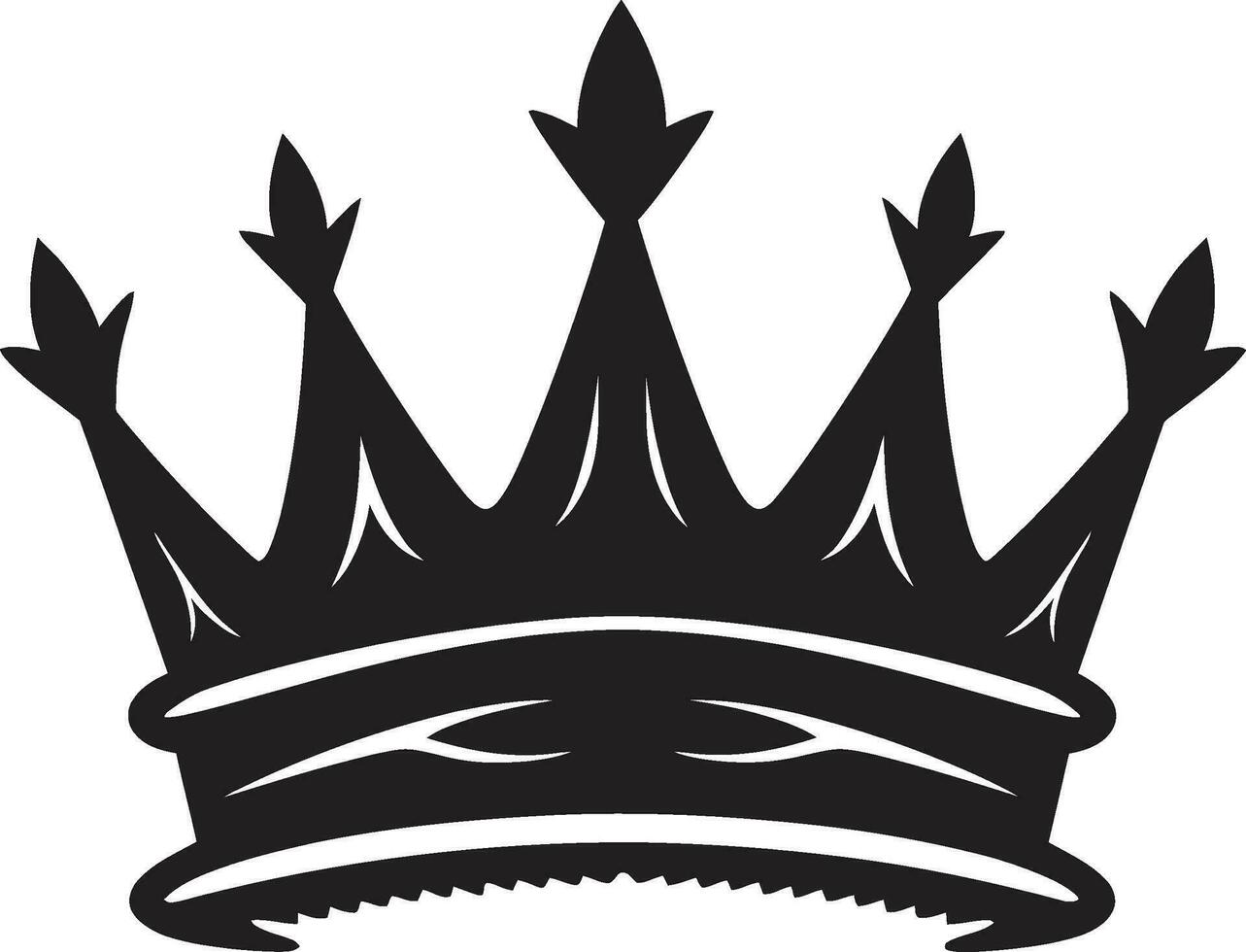 voortreffelijk regalia kroon in zwart vector majestueus charme zwart logo met kroon