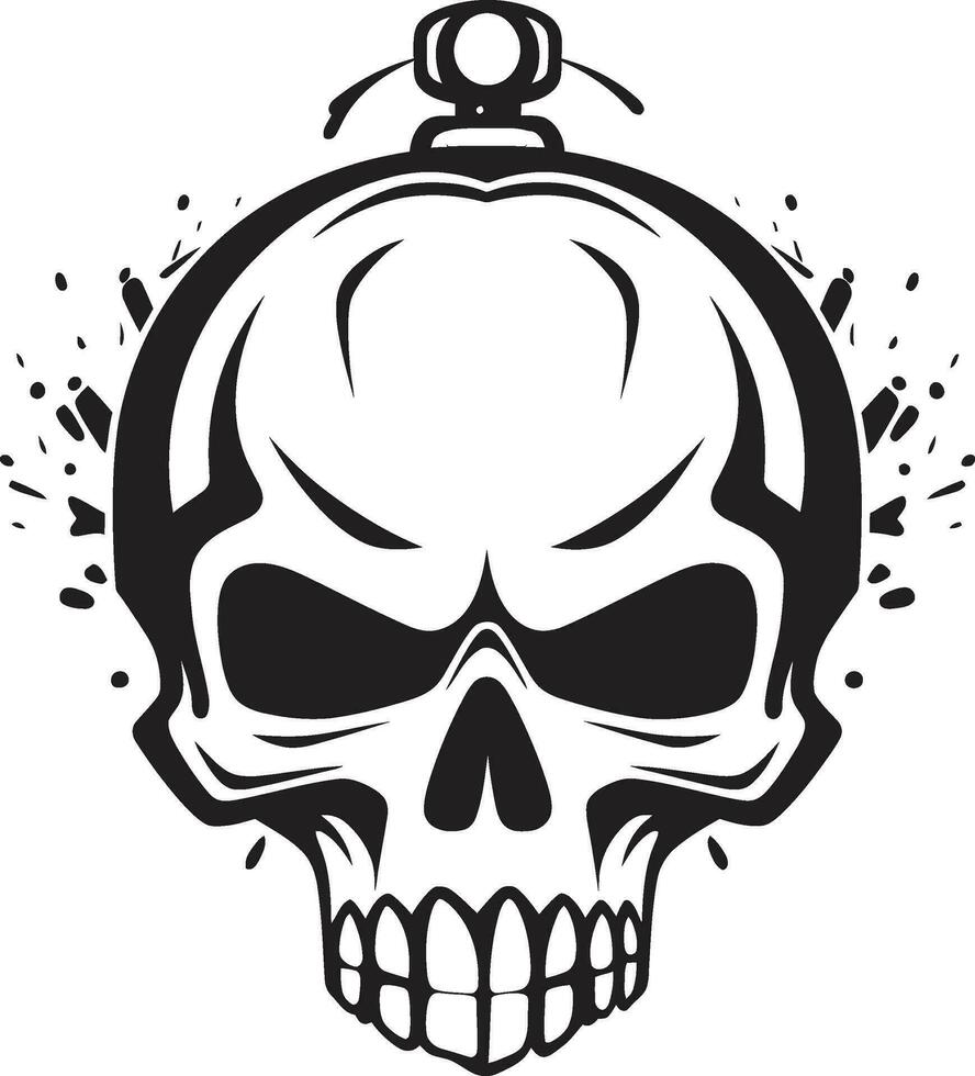 tovenaars schedel insigne mysterieus vector logo schaduw verhuld schedel sinister vector glyph