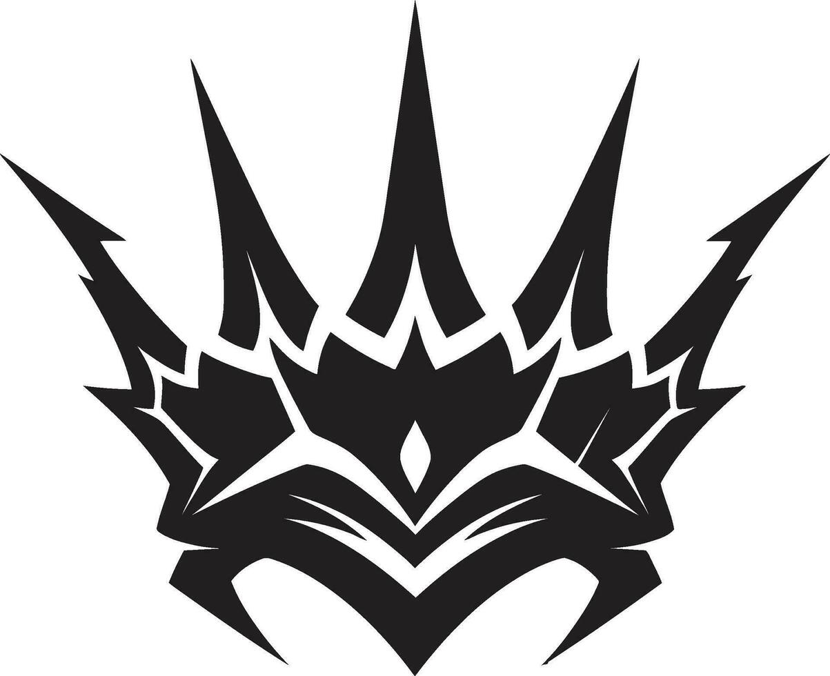 symbool van royalty zwart kroon embleem monarchen elegantie zwart logo met kroon vector