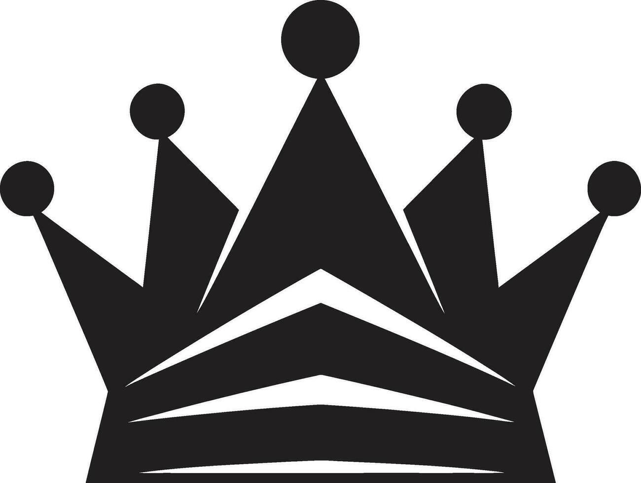 kroon van uitmuntendheid zwart logo met icoon zwart en vorstelijk kroon vector symbool
