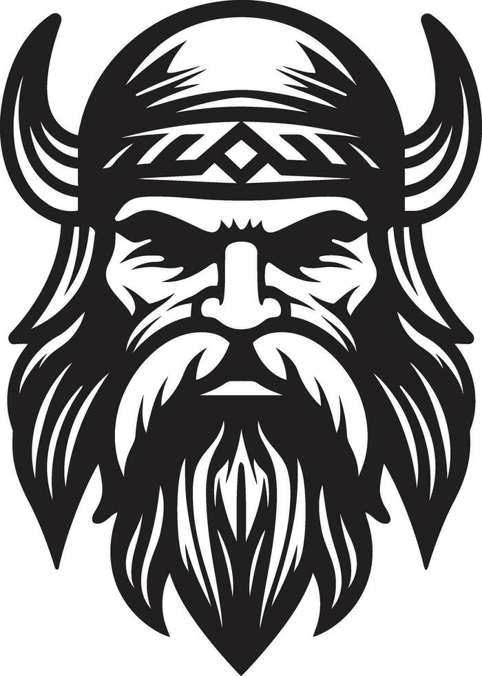 drakenschip gezagvoerder een viking leider in vector krijgers erfenis een zwart vector viking logo