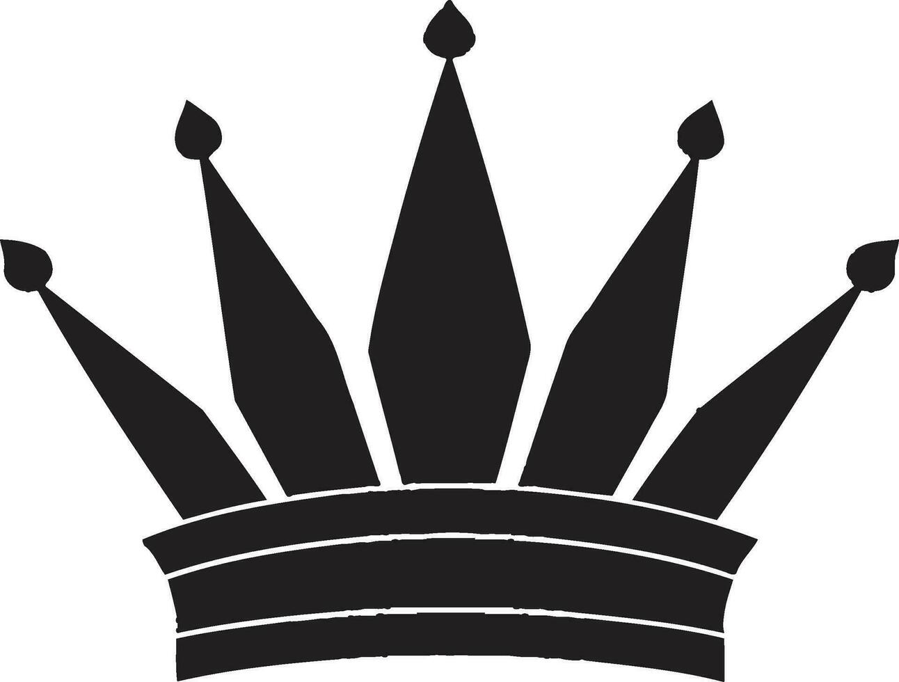 kroon van uitmuntendheid zwart logo met icoon zwart en vorstelijk kroon vector symbool