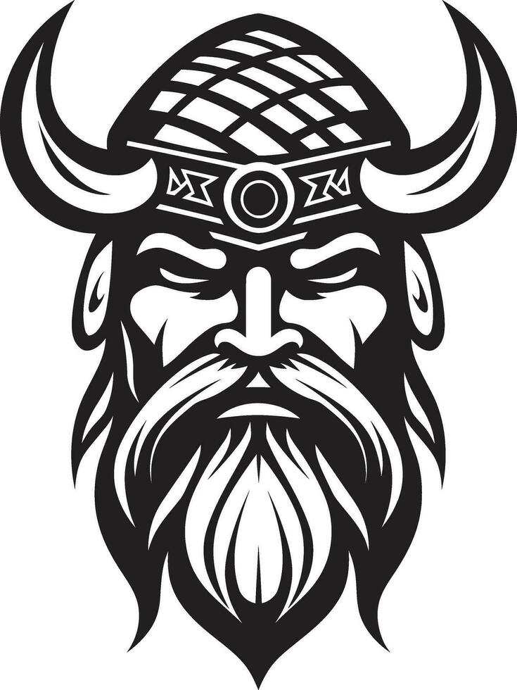 nordic navigator een zeevaart viking mascotte thor triomf een viking symbool van donder vector