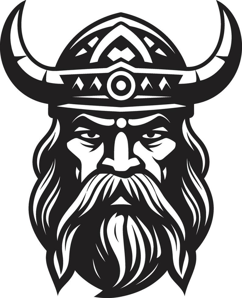 thor triomf een viking symbool van donder krijgers moed een elegant vector viking voogd