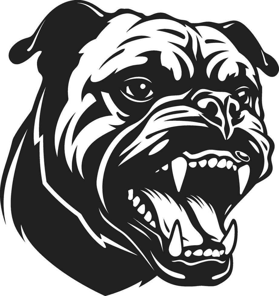 zwart schoonheid bulldog logo meesterschap voortreffelijk hond kunst bulldog in zwart vector