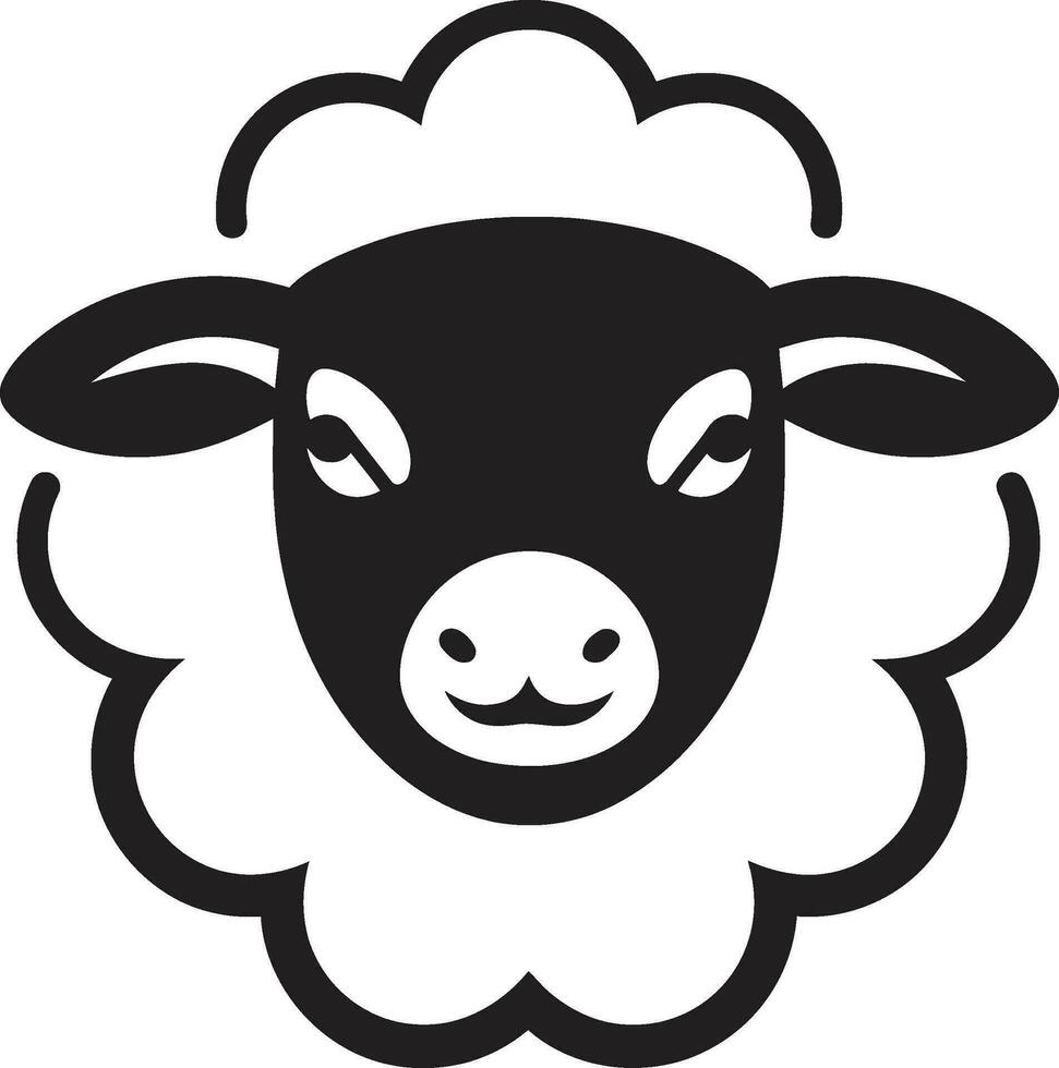 vector schapen embleem middernacht kudde baa schitterend zwart schapen logo ontwerp