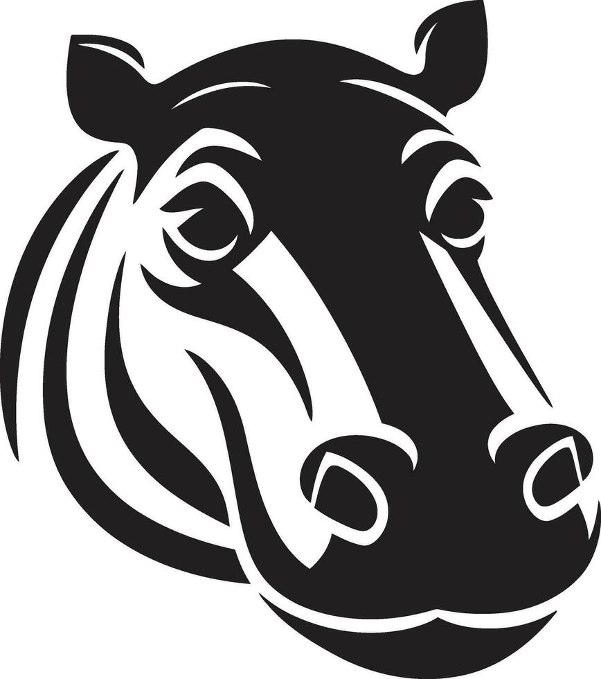 minimalistisch nijlpaard icoon ontwerp majestueus nijlpaard grafisch vector