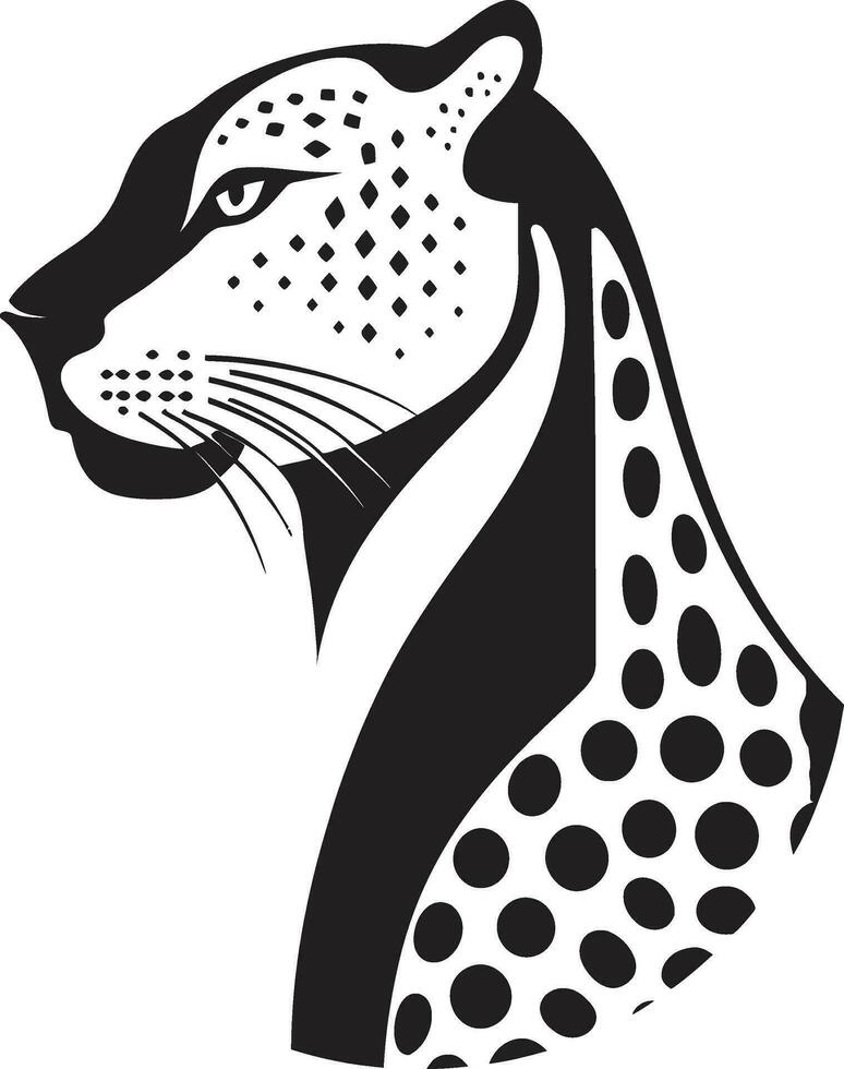 cheeta's genade in eenvoud insigne gevectoriseerd poten en staart vector