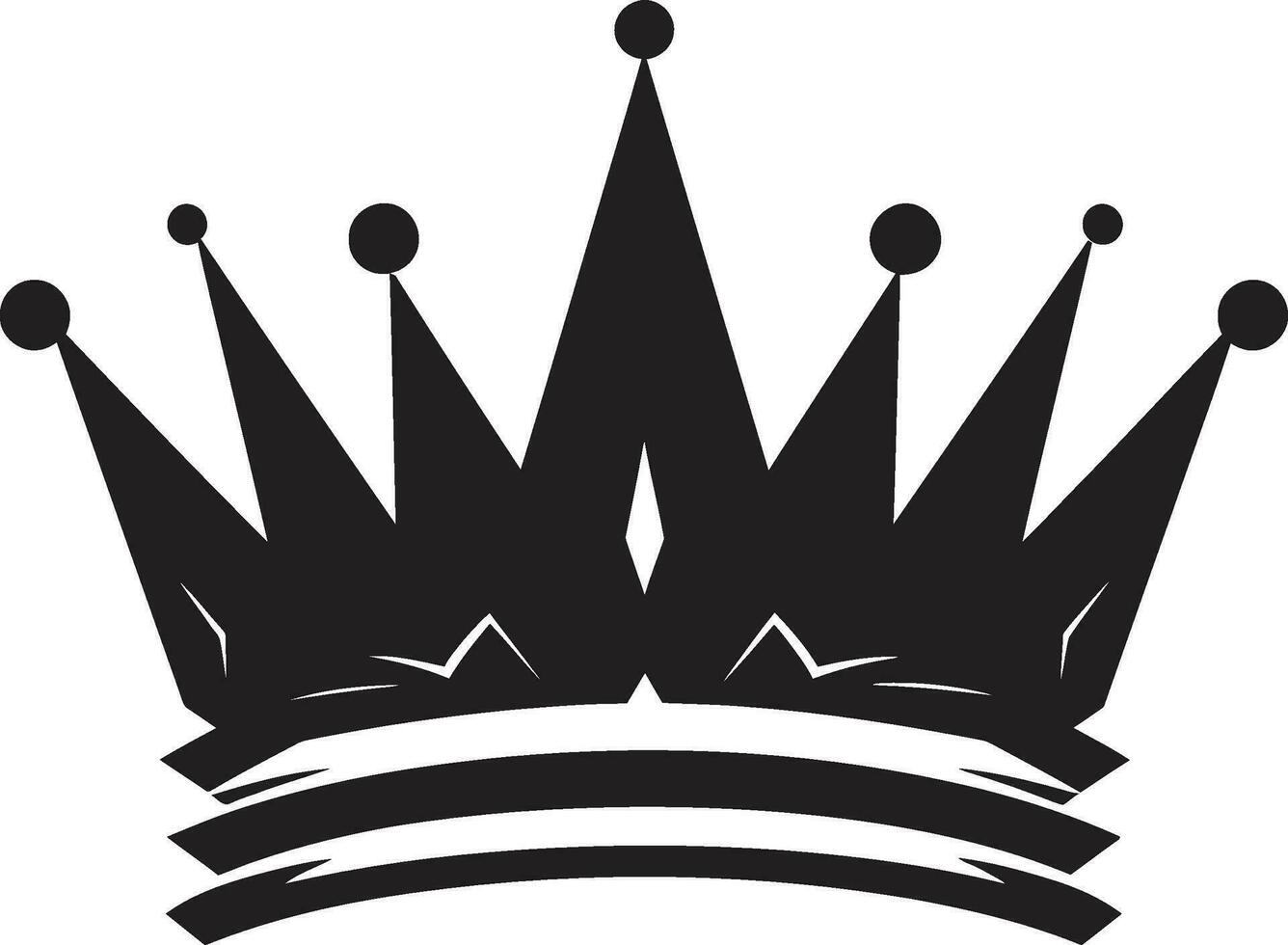 zwart en voortreffelijk kroon vector symbool elegant soevereiniteit kroon ontwerp in zwart