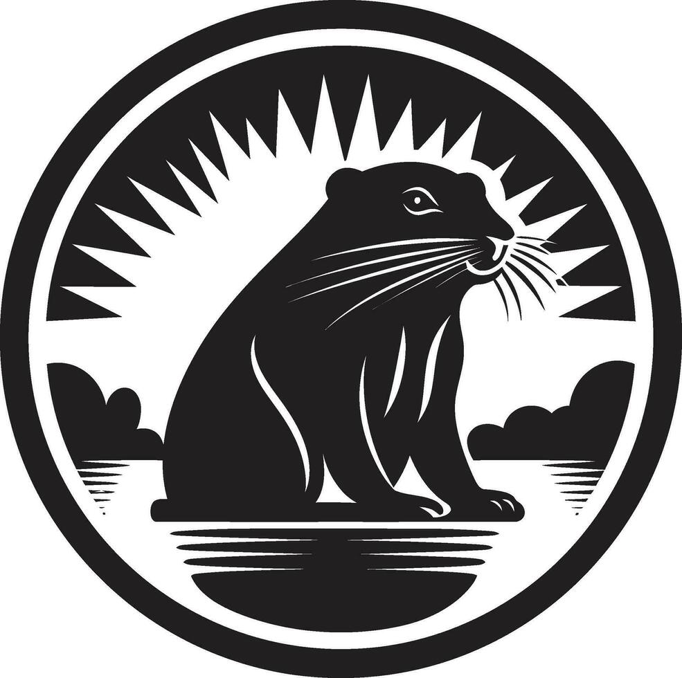 bever kroon ontwerp bever majesteit Mark vector