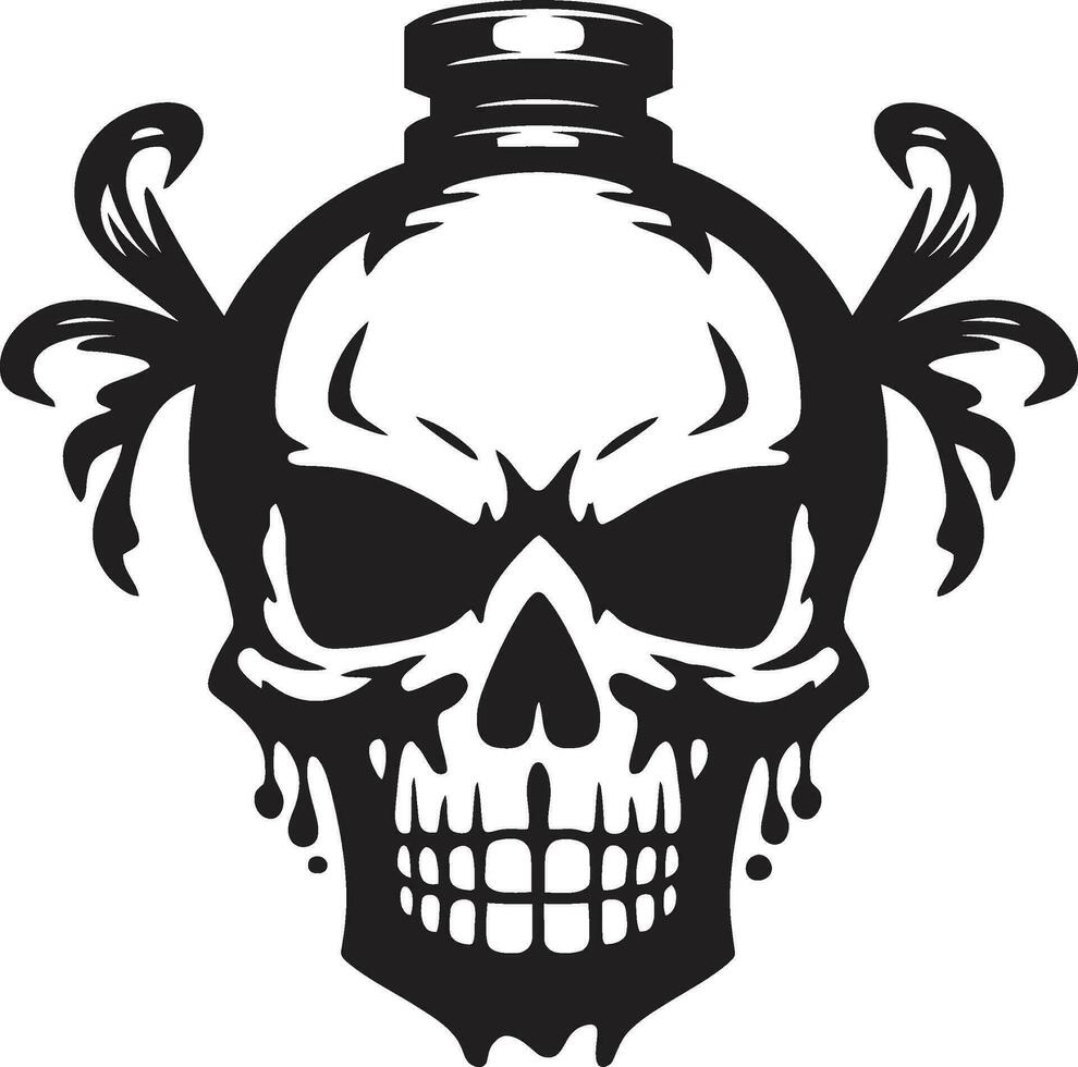 schimmig schedel insigne elegant vector logo somber schedel Mark raadselachtig vector kunst