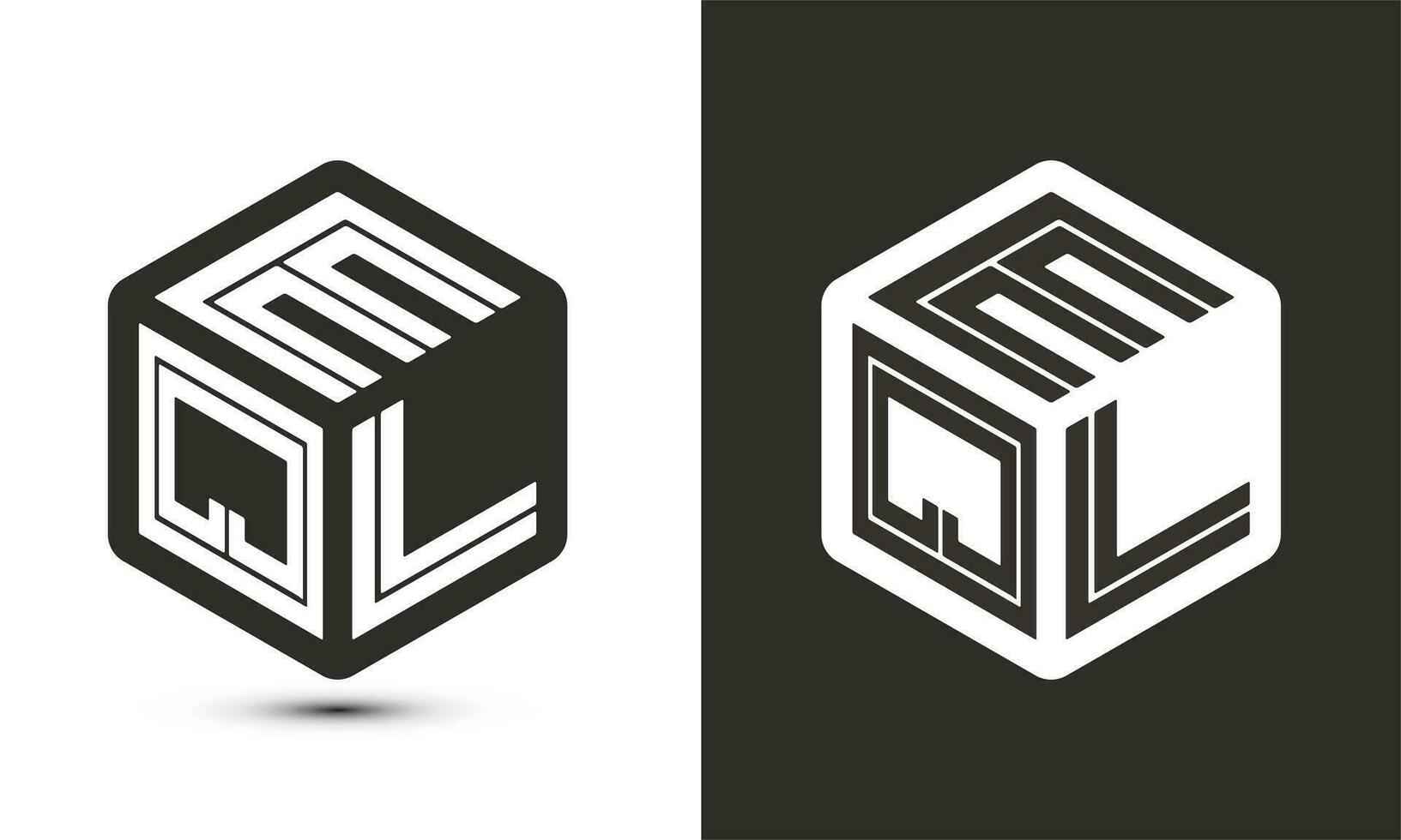 gelijk aan brief logo ontwerp met illustrator kubus logo, vector logo modern alfabet doopvont overlappen stijl.