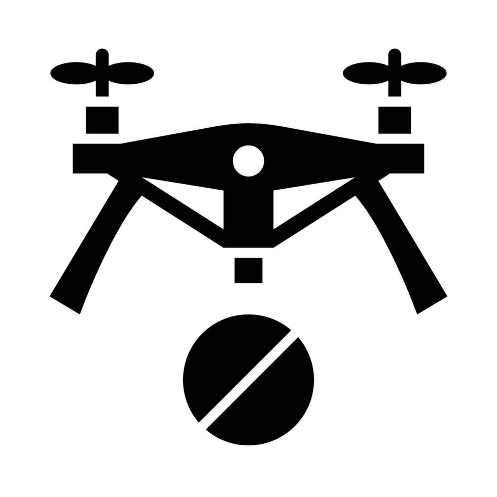 Nee dar zone vector glyph icoon voor persoonlijk en reclame gebruiken.