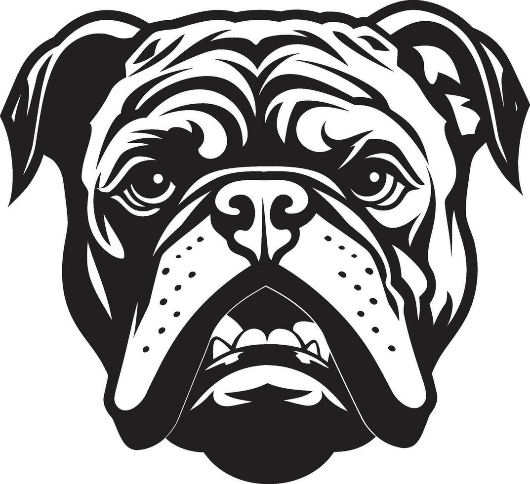 hoektand moed vector icoon in zwart vector kunstenaarstalent onthuld bulldog embleem