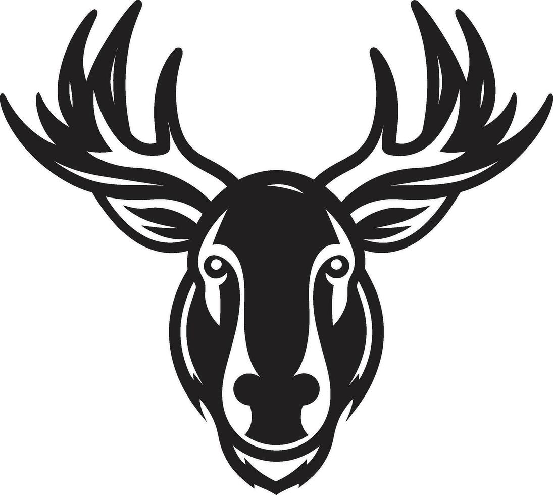 bevallig eland logo voor merk uitmuntendheid strak eland icoon in abstract kunst vector