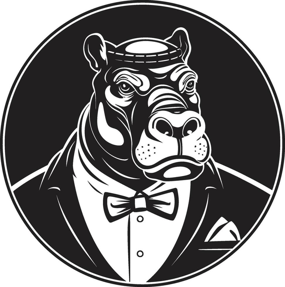 bevallig nijlpaard logo inspiratie abstract nijlpaard iconisch ontwerp vector