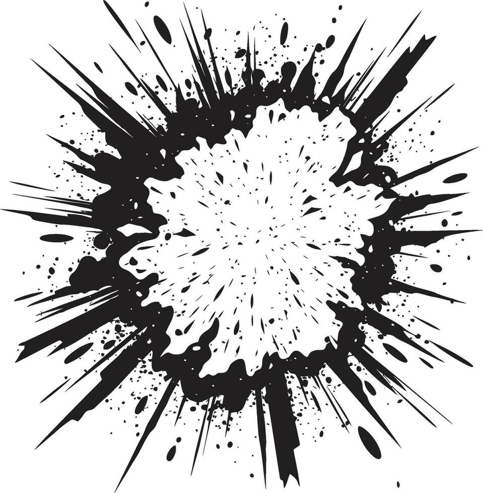 grappig avontuur vector icoon in zwart vector kunstenaarstalent onthuld grappig explosie embleem