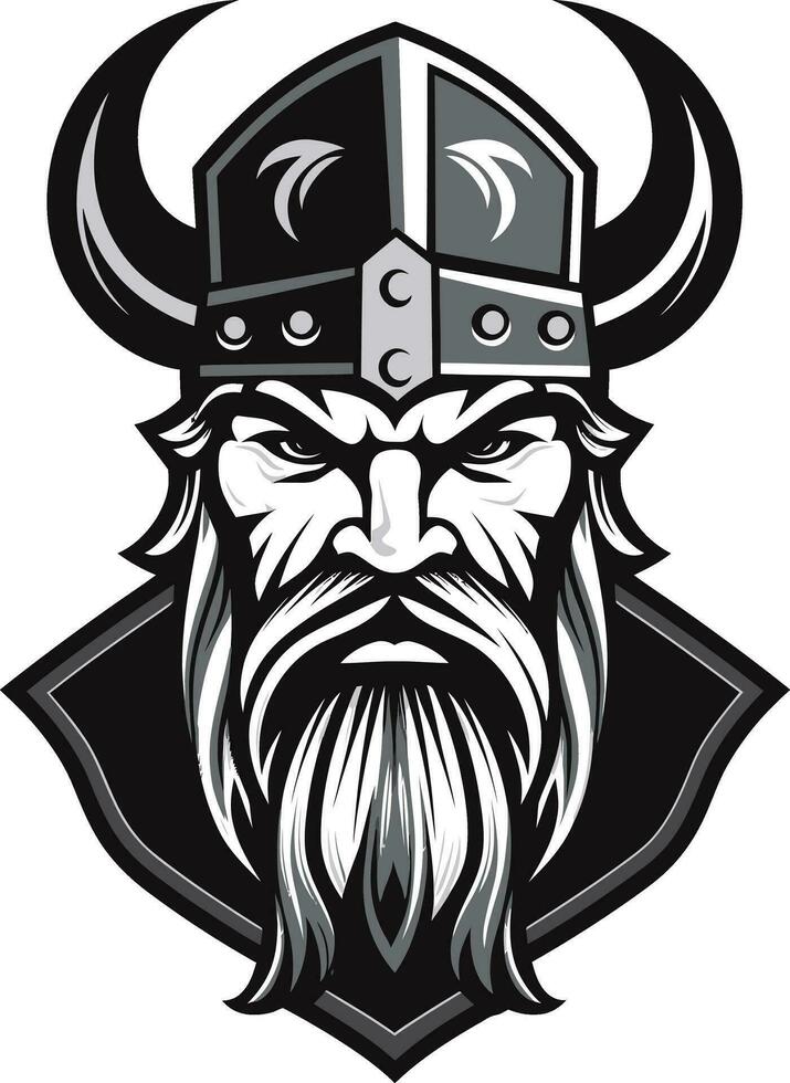odins erfgenaam een machtig viking symbool viking moed een elegant vector embleem