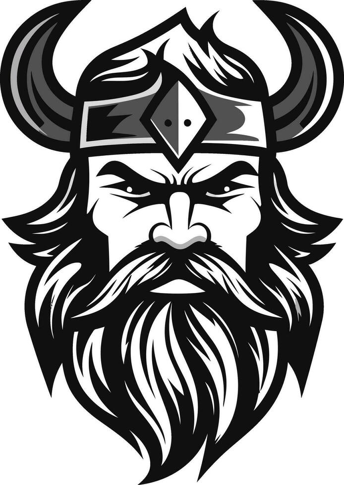 ijzig indringer een viking mascotte van vorst nordic marine een zeevaart viking symbool in vector