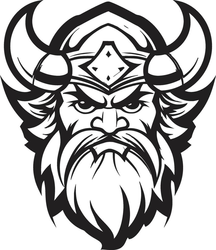 odins erfgenaam een machtig viking symbool viking moed een elegant vector embleem