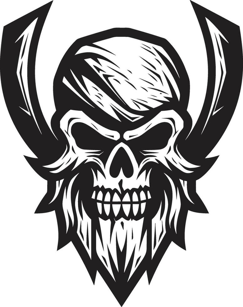 cryptisch betovering een spookachtig hoofd tovenarij blik een spookachtig vector logo