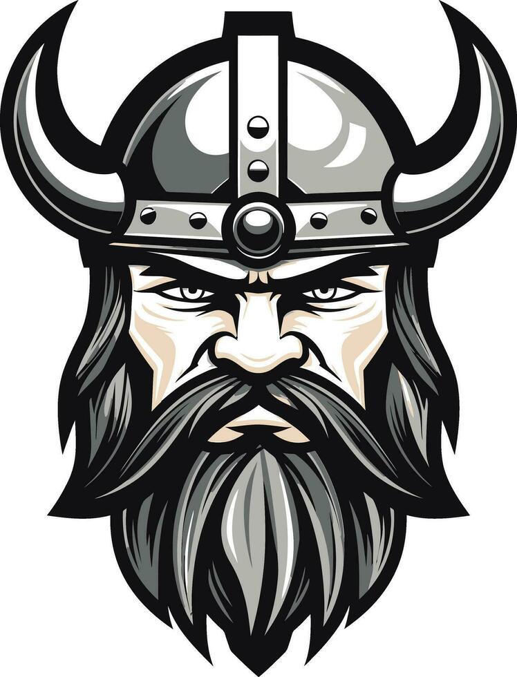 de schilddrager een edele viking icoon overschaduwd berserker een woest viking symbool vector