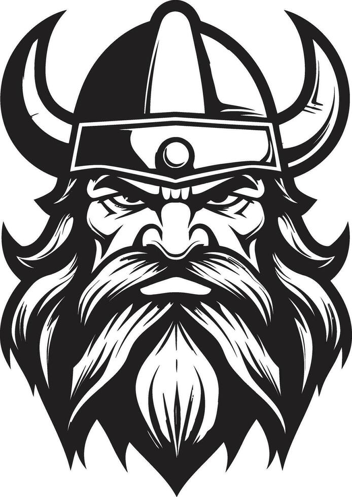 ebon veroveraar een viking leider in vector overvallers van de noorden een viking logo van macht