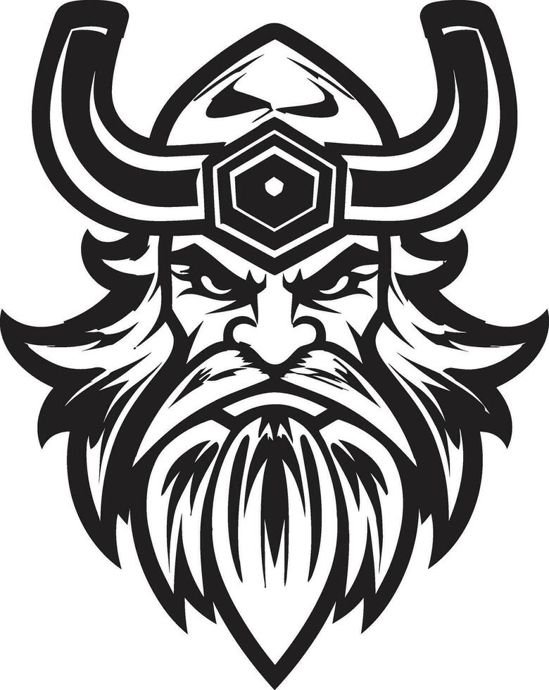 ebon veroveraar een viking leider in vector overvallers van de noorden een viking logo van macht