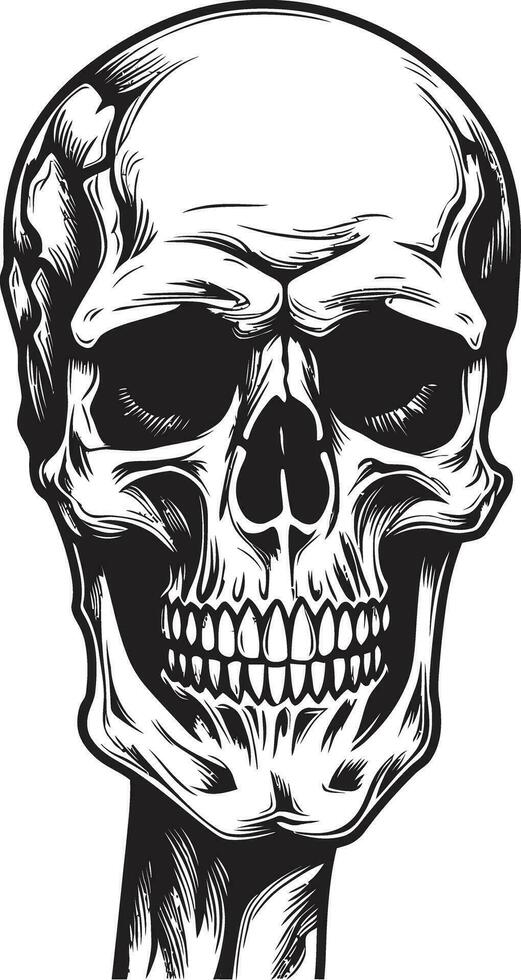 ebon ritueel de occult schedel icoon kelk van dood een mystiek vector logo