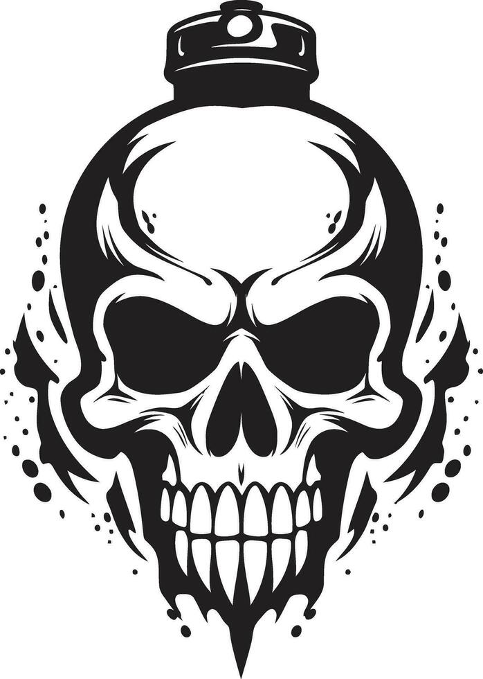schaduw verhuld schedel sinister vector glyph helse schedel vector duivels symbool ontwerp