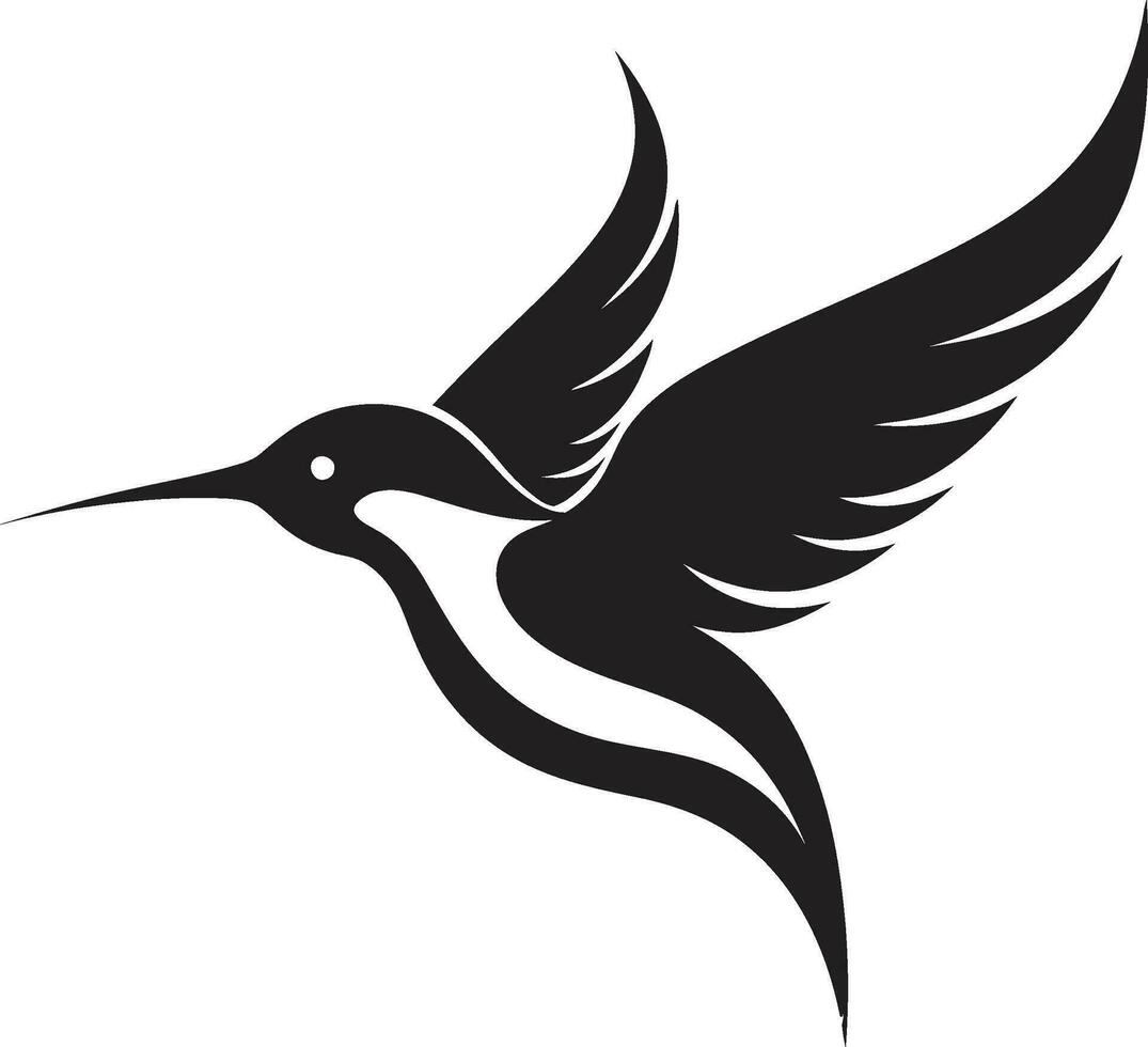 kolibrie majesteit in vector kunstvorm kolibrie logo met een elegant tintje