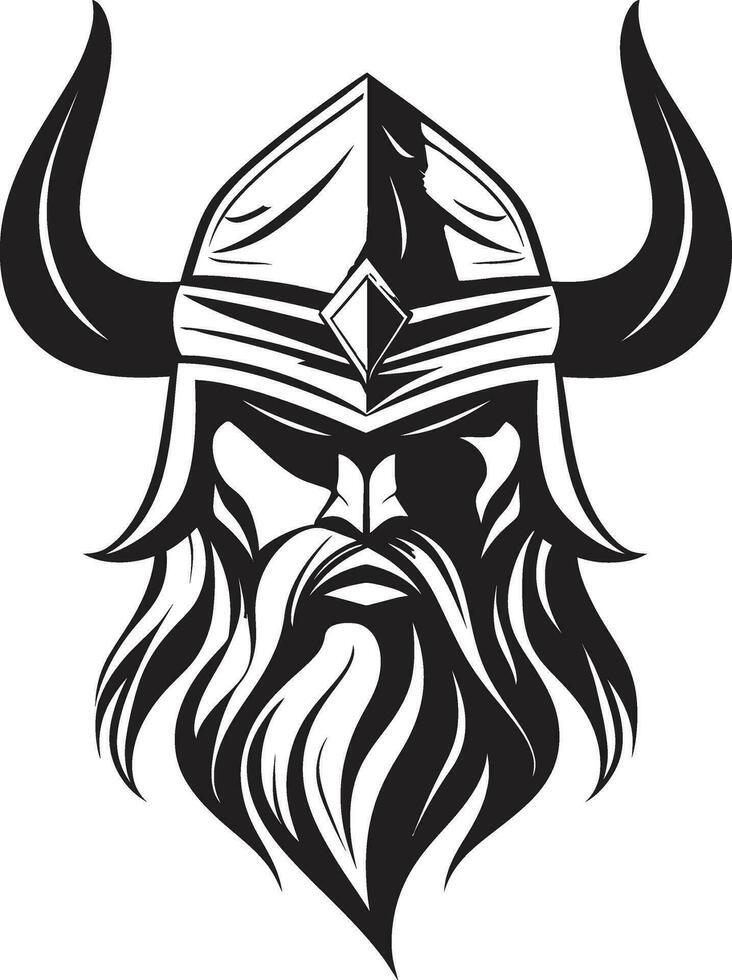 overvallers van de noorden een viking logo van macht thor triomf een viking symbool van donder vector