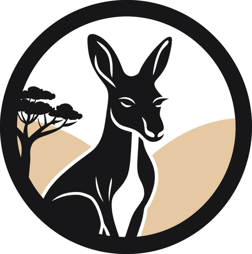 kangoeroe kickstart icoon kangoeroe boksen arena vector